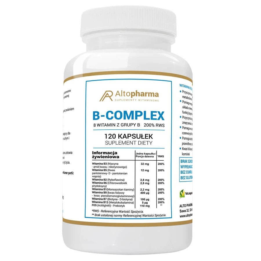 AltoPharma B-Complex, 200% RWS, 120 gélules