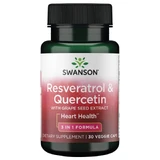 Swanson Resveratrol und Quercetin mit Traubenkernextrakt, Resveratrol und Quercetin, 30 Kapseln