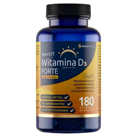 XeniVit Vitamine D3 Forte, 180 softgel capsules