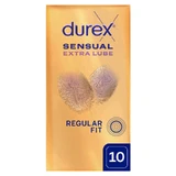 Durex Sensual Extra Lube, extra befeuchtete Kondome, 10 Stück