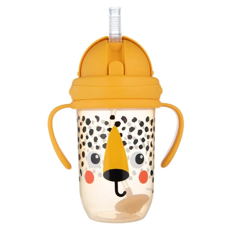 Canpol Babies, kubek niekapek ze rurką z odważnikiem, BabiesBoo, gepard, od 6 miesiąca, 270 ml: ceny i cechy