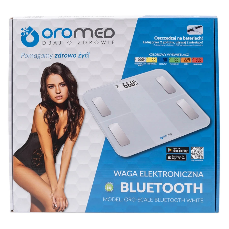 Oromed Oro Scale Bluetooth, electronic analytical balance, white