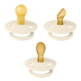Baberos Try-It Collection Set de colores, chupetes, goma, talla 1, 0-6 meses, marfil, 3 piezas