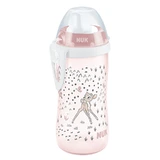 NUK Kiddy Cup, vaso para sorber con boquilla dura y clip, Bambi, a partir de 12 meses, 300 ml