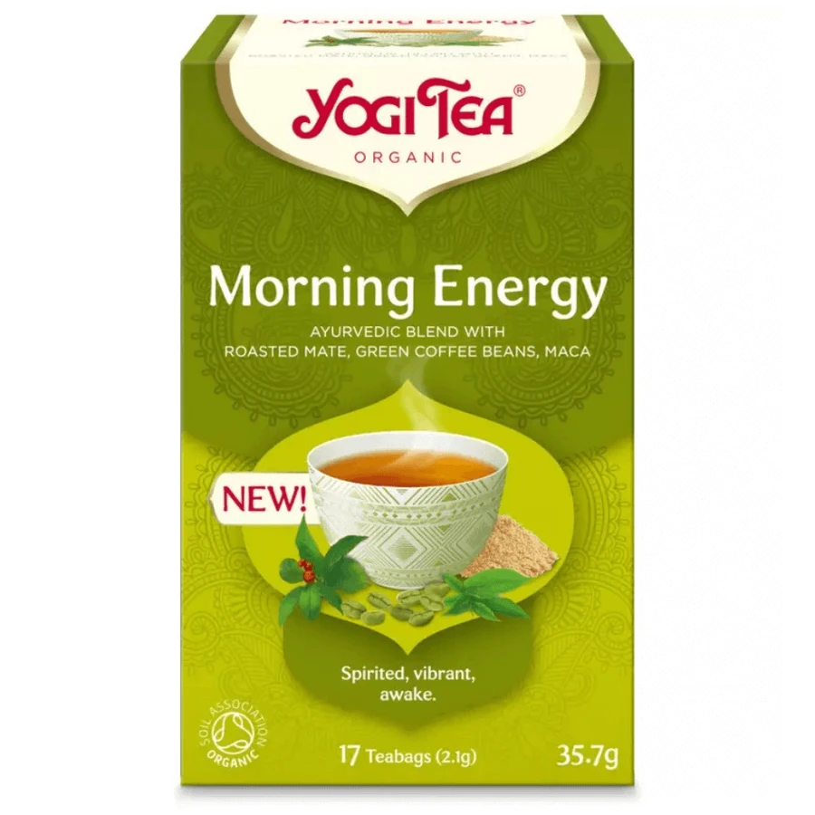Biologische Ochtend Energie Thee, 17 builtjes, Yogi Tea