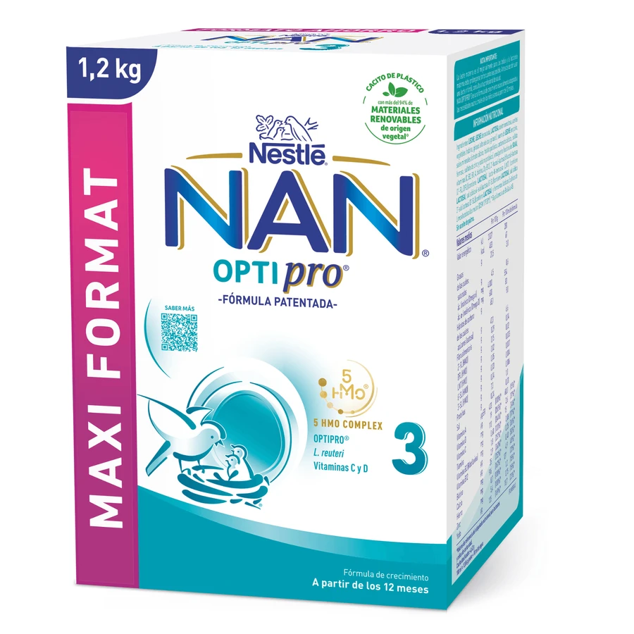Melkvoeding Nan 3 OptiPro, +12 maanden, 1200 g, Nestle
