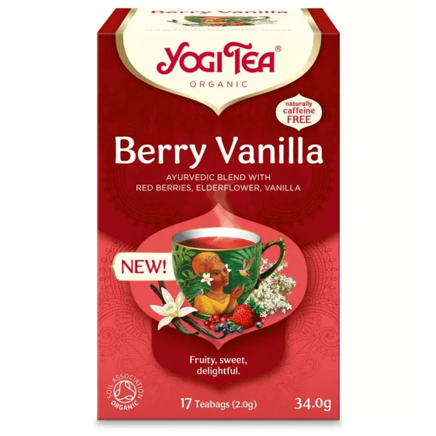 Biologische thee met bessen en vanille, 17 builtjes, Yogi Tea