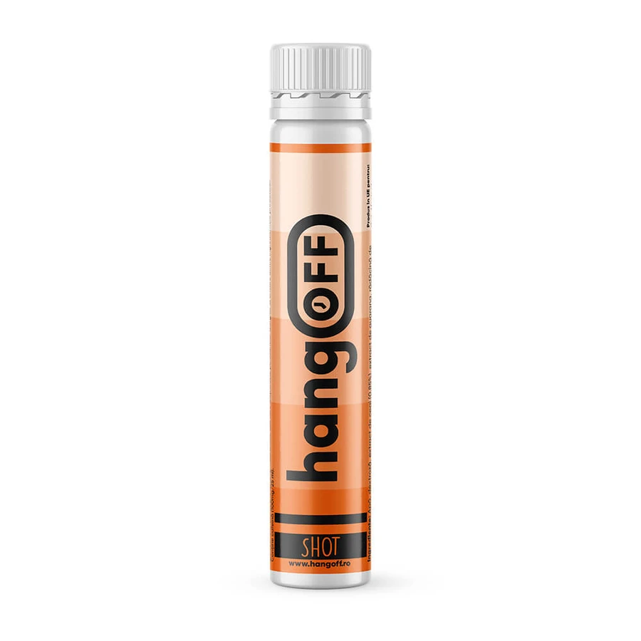 Shot met vitaminen, elektrolyten en kruidenextracten, 25 ml, HangOff