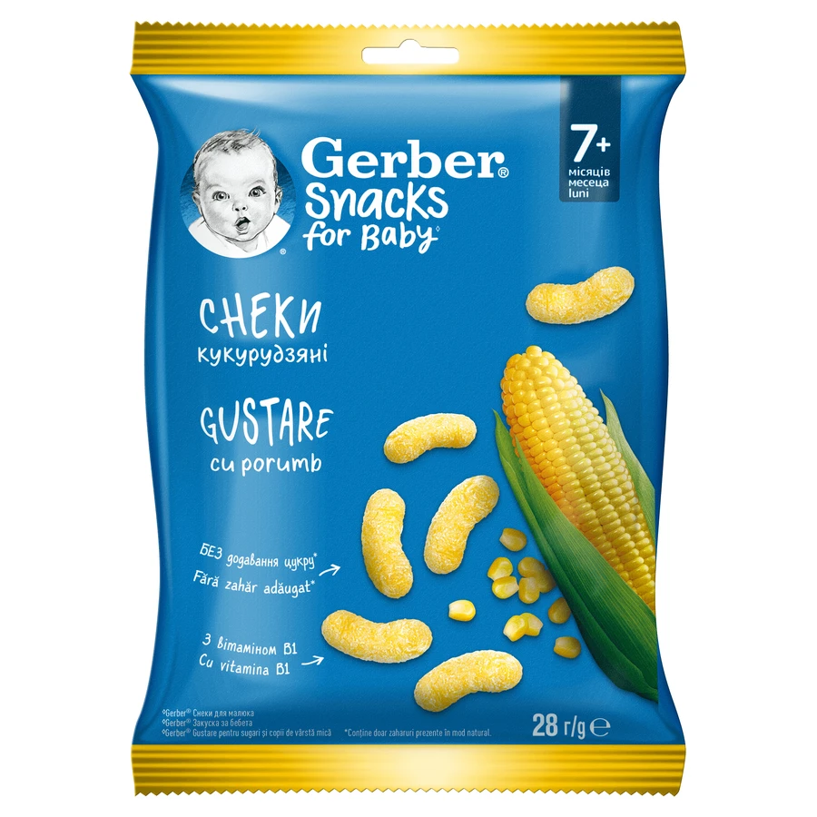 Snacks mit Mais, +7 Monate, 28 g, Gerber