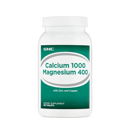 Calcium 1000 mg en magnesium 400 mg, 80 tabletten, GNC