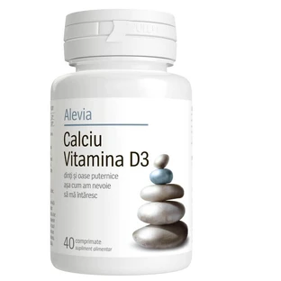 Calcium met vitamine D3, 40 tabletten, Alevia