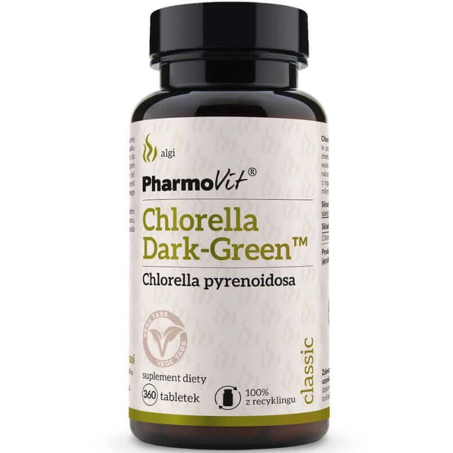Chlorella Donkergroen 360 tabletten Classic Pharmovit