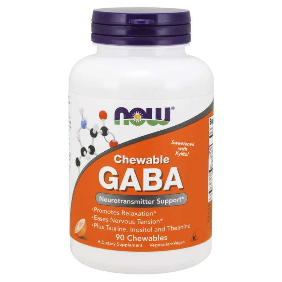 NOW foods GABA + Taurine + Inositol 90 zuigtabletten