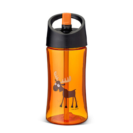 Mug avec paille en tritan, 350 ml, Orange, Carl Oscar