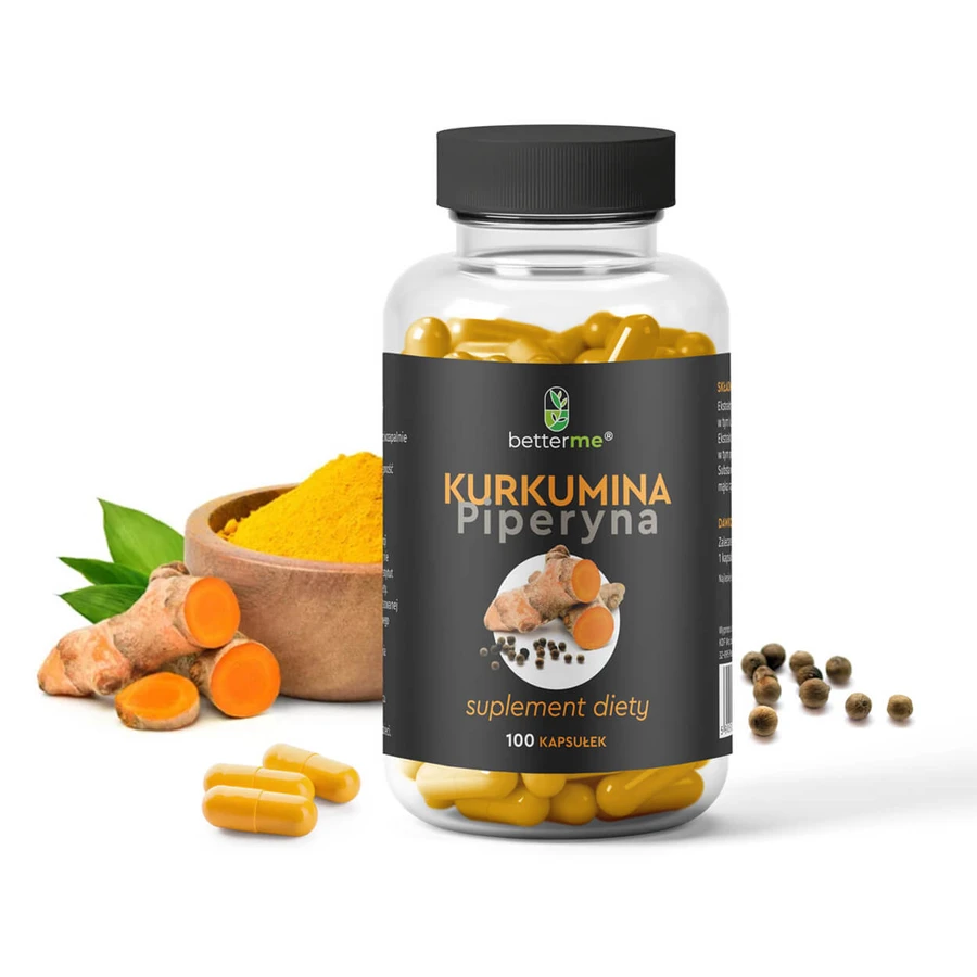 BetterMe Curcumine Piperine, 100 capsules
