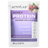 ActivLab Pharma Whey Protein with Marine Collagen, protein, raspberry-white chocolate flavor, 30 g