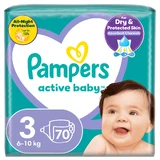 Pampers Active Baby, pañales, talla 3, 6-10 kg, 70 pzs