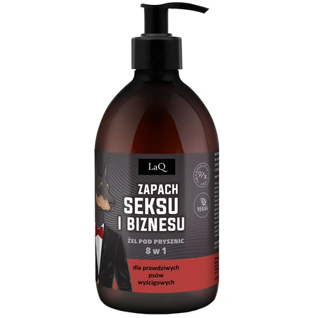 LaQ Doberman, 8in1 douchegel, mat zwart, 500 ml