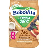BoboVita Porcja Zbóż Porridge 7 Getreidearten, Apfel und Pflaume, Milch, ohne Zuckerzusatz, nach 8 Monaten, 210 g