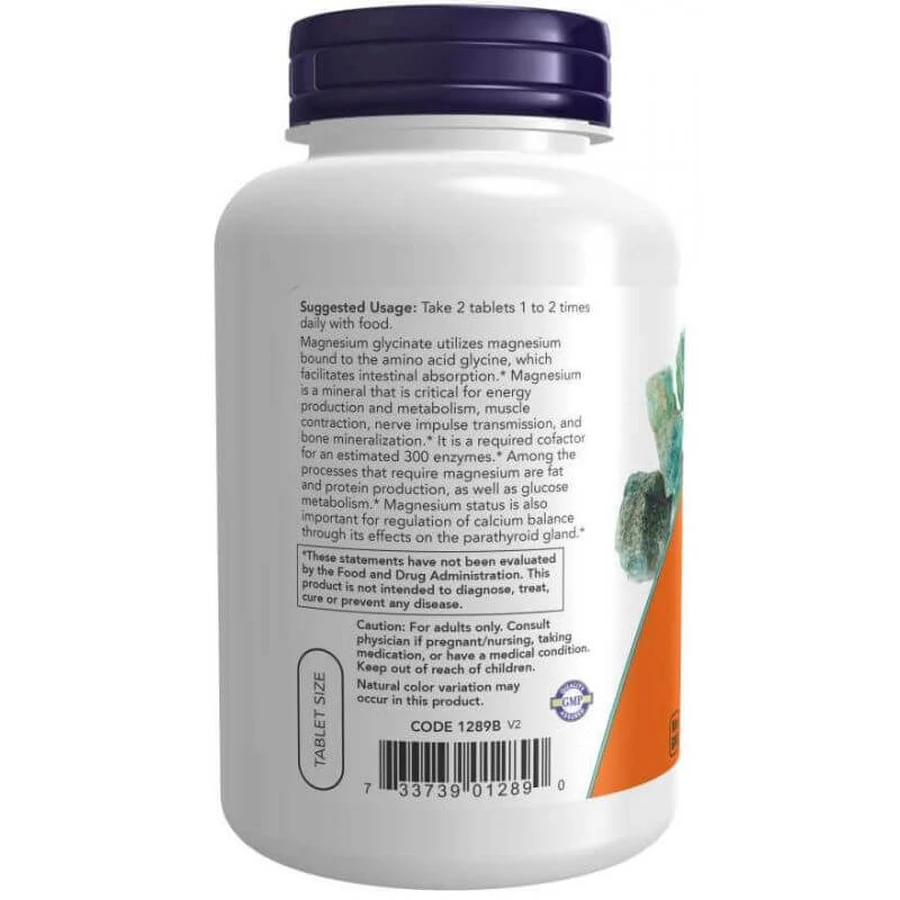 Now Foods Magnesium Glycinaat 180 tabletten