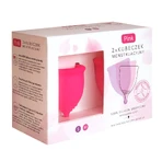Pink, menstrual cup, size S and M, 2 pieces