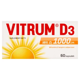 Vitrum D3, vitamine D 1000 IE, 60 capsules