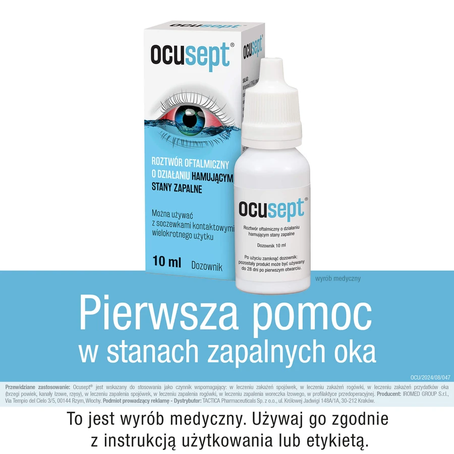 Ocusept, soluzione oftalmica con effetto antinfiammatorio, 10 ml