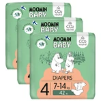 Moomin Baby, pieluchy, rozmiar 4, 7-14 kg, 126 sztuk: ceny i cechy