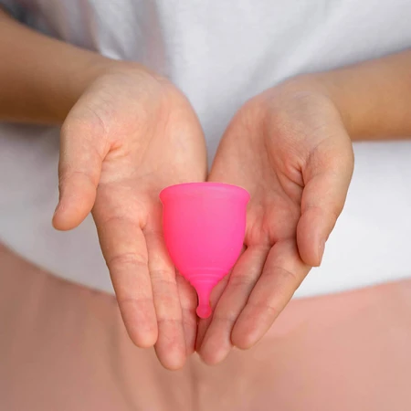 Roze, menstruatiecup, maat S, 1 stuk