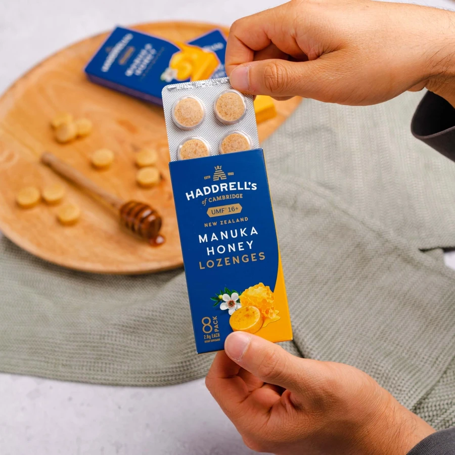 Haddrell's, zuigtabletten met Manuka honing MGO 570+, 8 stuks