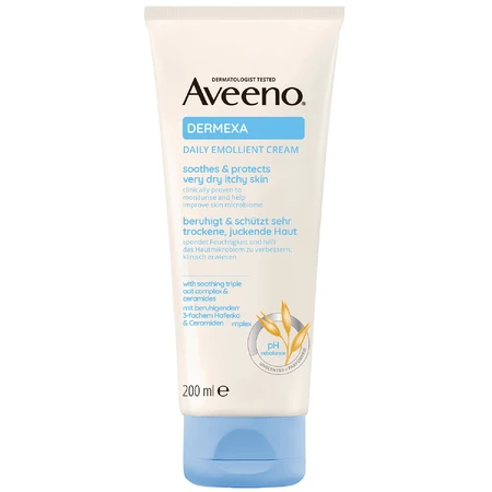Aveeno Dermexa, crema emoliente para el picor de la piel, 200 ml