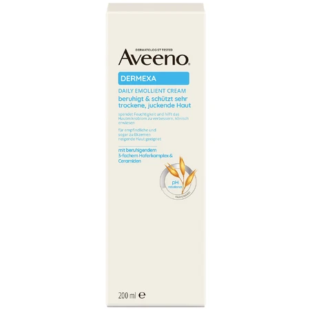 Aveeno Dermexa, crema emoliente para el picor de la piel, 200 ml