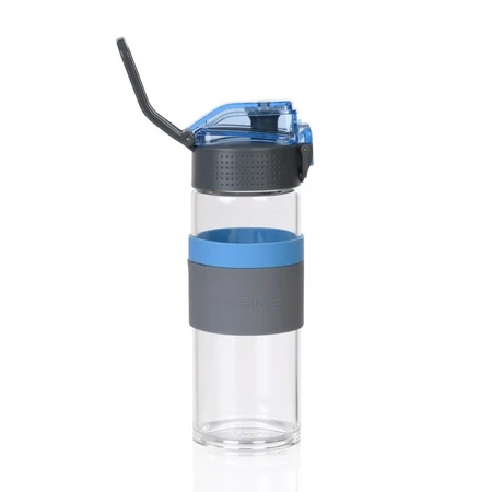 Casno, Cross glass bottle, blue, 500 ml