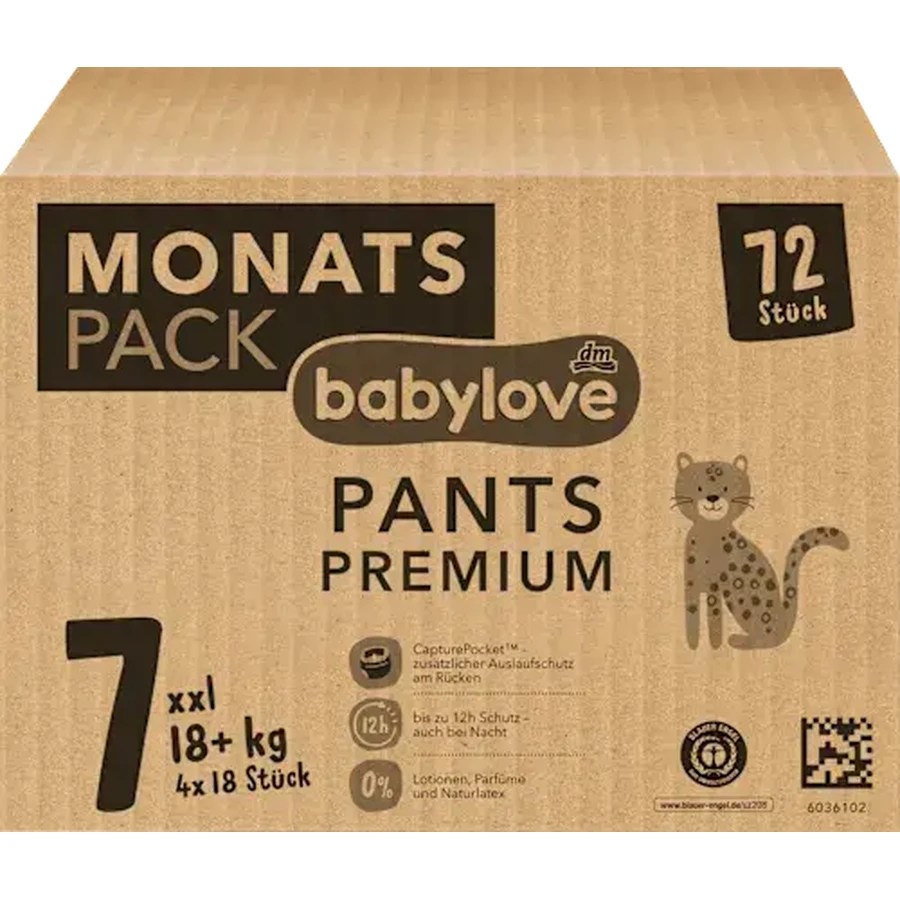 babylove Premium luiers nummer 7, 72 stuks