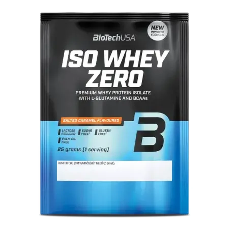 Proteinpulver mit gesalzenem Karamell Iso Whey Zero, 25 g, BiotechUSA