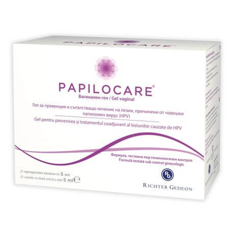 Papilocare vaginal gel, 21 cannula x 5 ml, Gedeon Richter