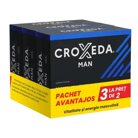 Pack Croxeda Hombre, 3 x 30 comprimidos recubiertos con película, Fiterman