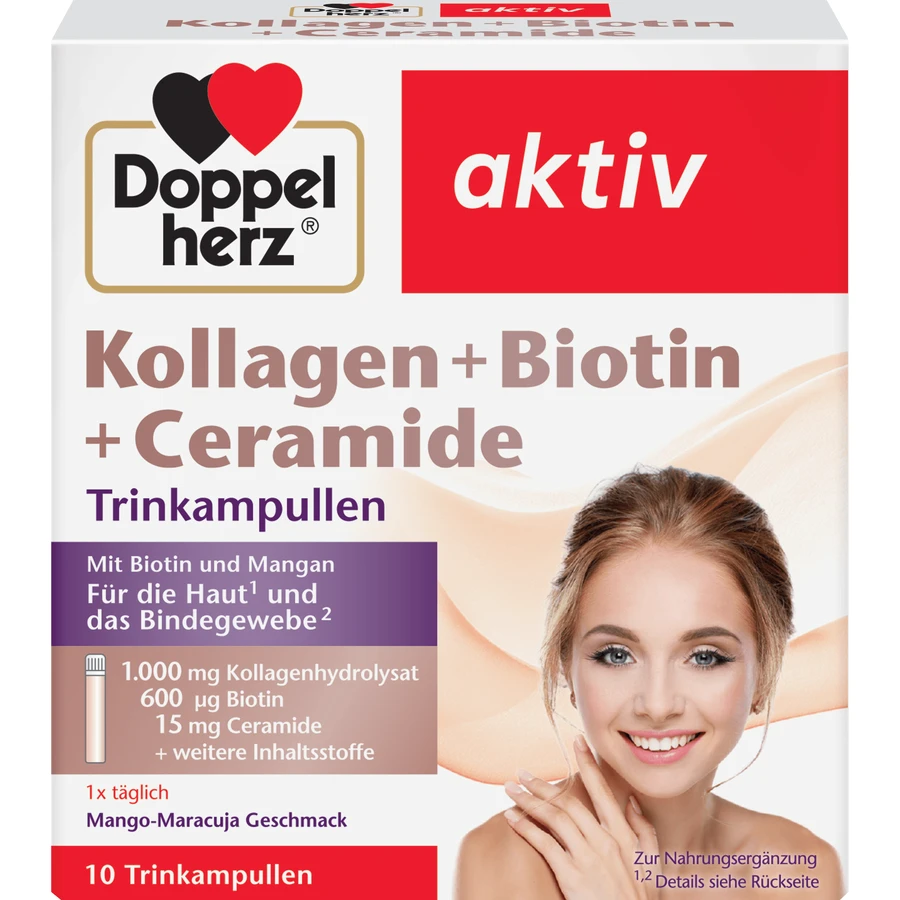 Kollageen + Biotine + Ceramide, 10 flessen, Doppelherz
