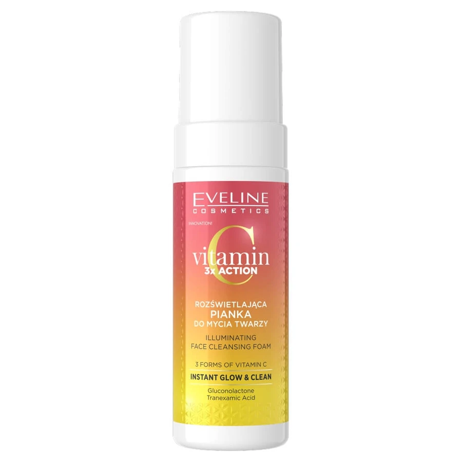 Eveline Cosmetics Vitamine C 3x Actie Verhelderende Schuimende Gezichtsreiniger, 150 ml