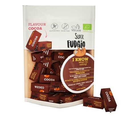 Caramele Bio cu aroma de cacao, 150 g, Super Fudgio