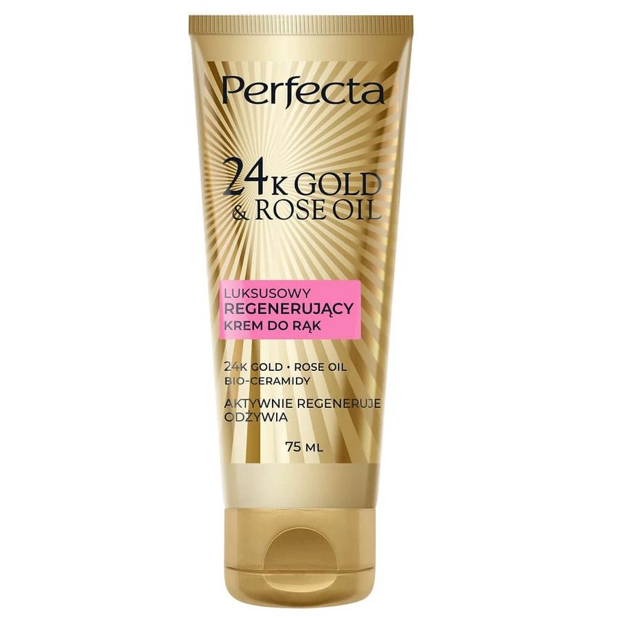 Perfecta 24K Goud Amp; Rozenolie Regenererende Handcrème, 75 ml
