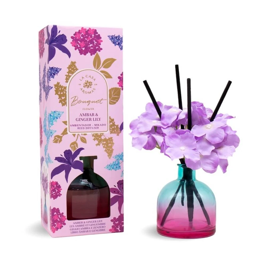 La Casa de los Aromas Bouquet de Flores fragancia en barra Ambar amp; Lirio Jengibre, 170 ml