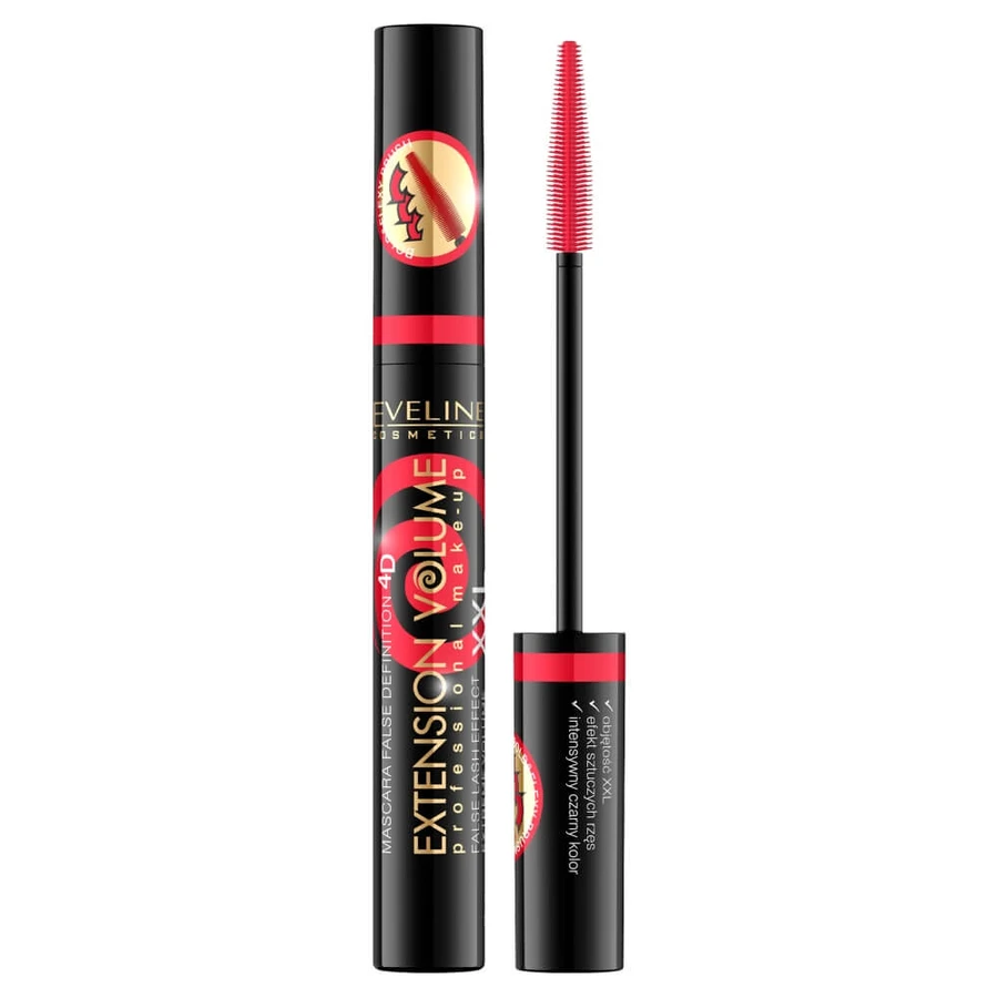 Eveline Cosmetics Extension Volume Mascara mit künstlichem Wimpern-Effekt, 10 ml