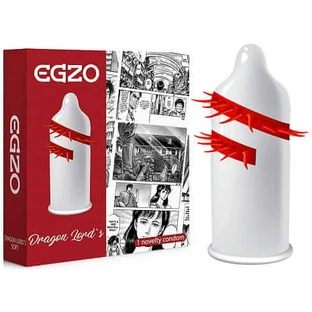 Préservatif Egzo Dragon Lord avec pointes caressantes Doux, 1 pièce