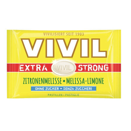 Extra sterk suikervrij citroensnoepje, 25 g, Vivil