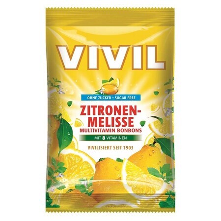 Bonbons au citron et aux multivitamines sans sucre, 60 g, Vivil