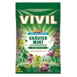 Zuckerfreie Bonbons mit natürlichen Kräutern und Minze, 60 g, Vivil