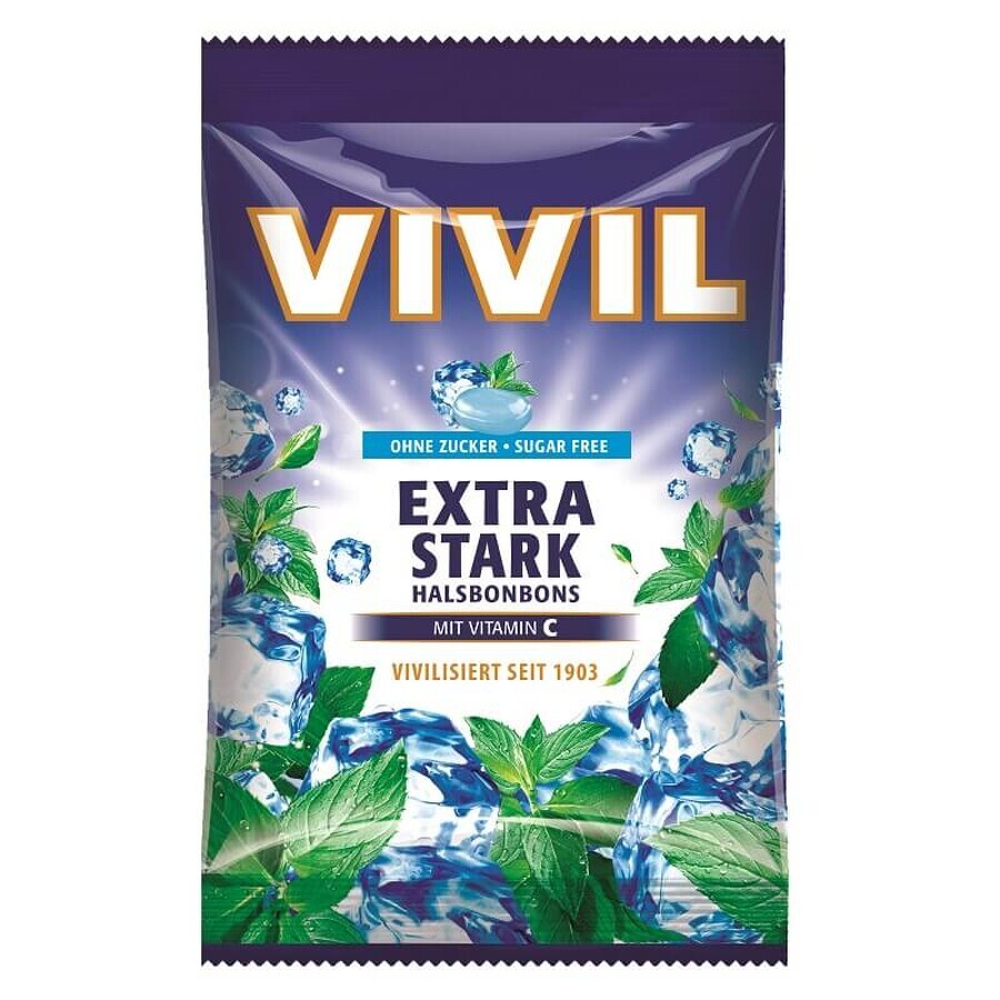 Bonbons sans sucre Extra Stark avec vitamine C, 60 g, Vivil