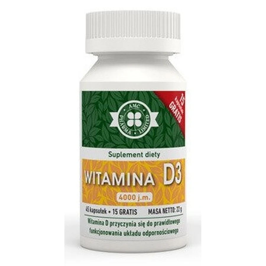 Vitamin D3 4000 IU, 60 capsules