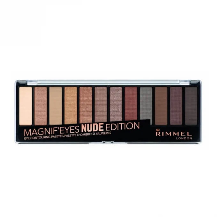 Paletă de farduri Rimmel Magnif Eyes 001 Nude Edition, 14.16 g